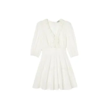 Sandro Short Sleeved Dress Women's Light Umber