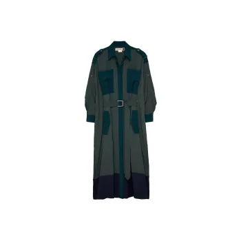 ZARA Long-Sleeved Dresses Women's Dark Green