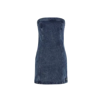 CALVIN KLEIN Sleeveless Dress Europe Version Women's Blue Black