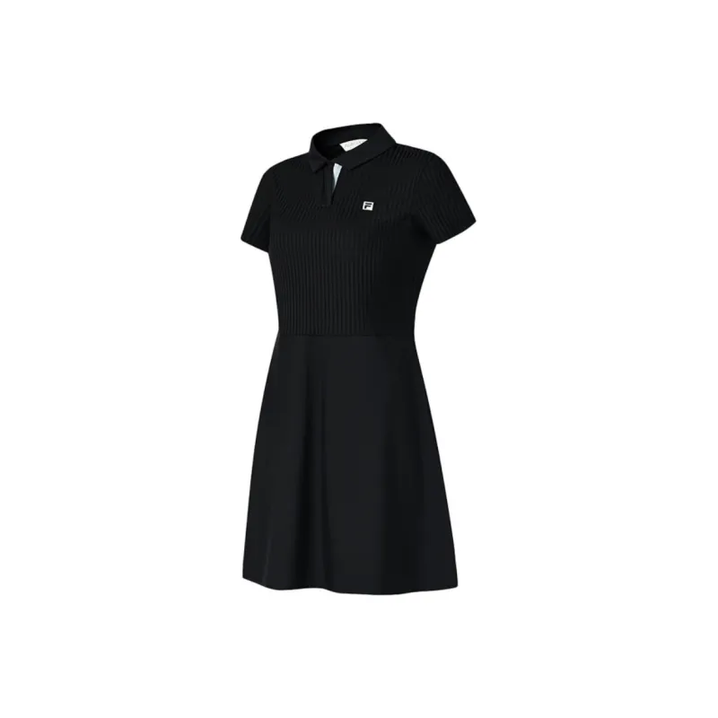 FILA Golf Series Short Sleeved Dress Women's Pitch Black-0