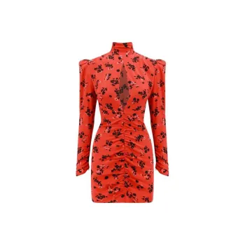 Alessandra Rich Ruched Mini Dress