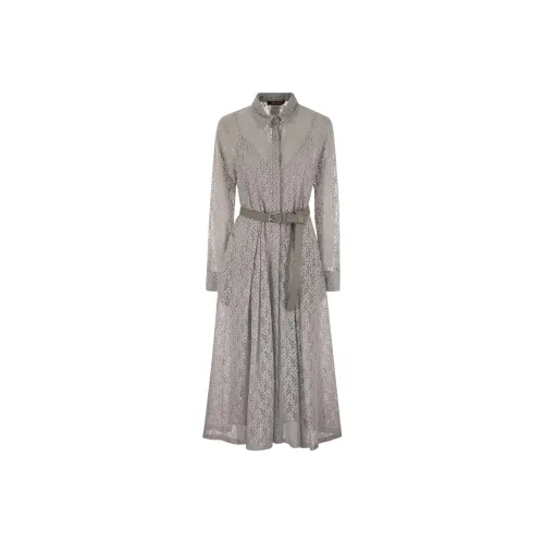 MaxMara Studio Long-Sleeved Dresses Womens White