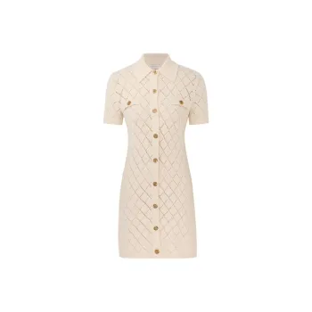 Zimmermann Buttoned Knitted Minidress