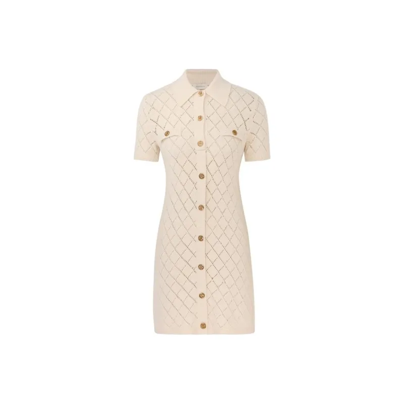 Zimmermann Buttoned Knitted Minidress-0