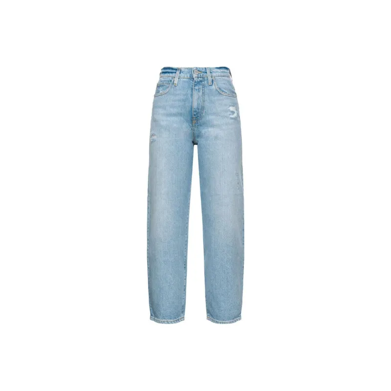 PINKO Estelle Egg Ripped Straight-Leg Jeans-0
