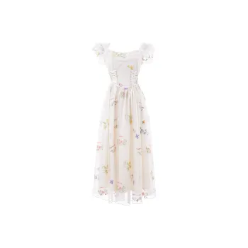 Blovelan Slip Dresses Women's Fairy Apricot