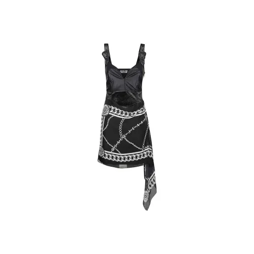VERSACE JEANS Slip Dresses Women's Black