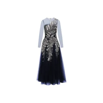 Oscar De La Renta Fern Crystal-embellished Tulle Dress