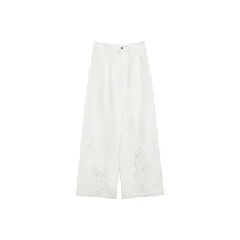 FIRELADY FUR Jeans Women's White Porcelain Multicolor