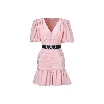 Misi Camii Short Sleeved Dresses Women's Pink