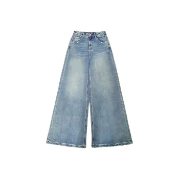 YUNGE Loose Fit Slimming Height Increasing Long Leg Jeans Women's