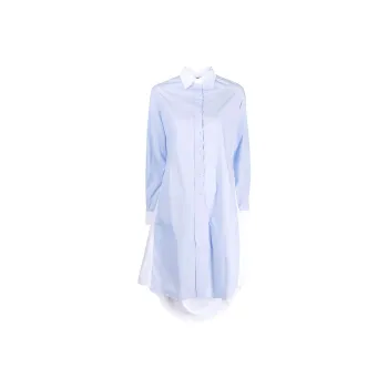 R13 Tie-embellished Cotton Shirtdress