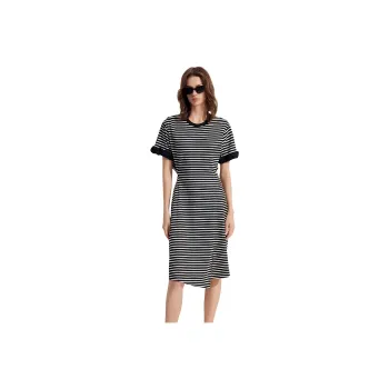 ELLE Short Sleeved Dress Women's Stripes