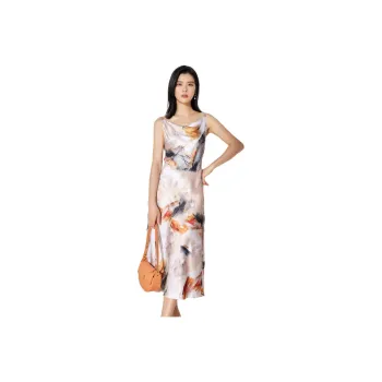 BBLLUUEE Slip Dress Women's Rimu Orange