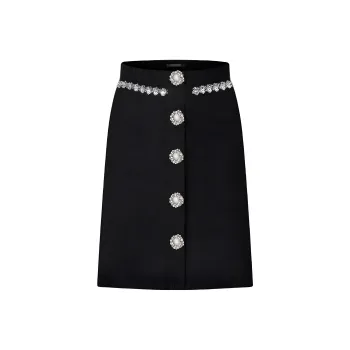 LOUIS VUITTON Jewel Button Knit Skirt