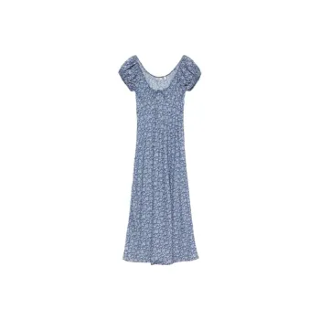 DOEN SOFIA DRESS Short Sleeved Dress Women's Blue Floral