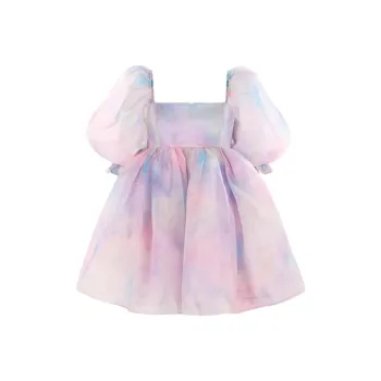 Selkie Collection Short Sleeved Dresses Women's Tie Dye Rainbow Print