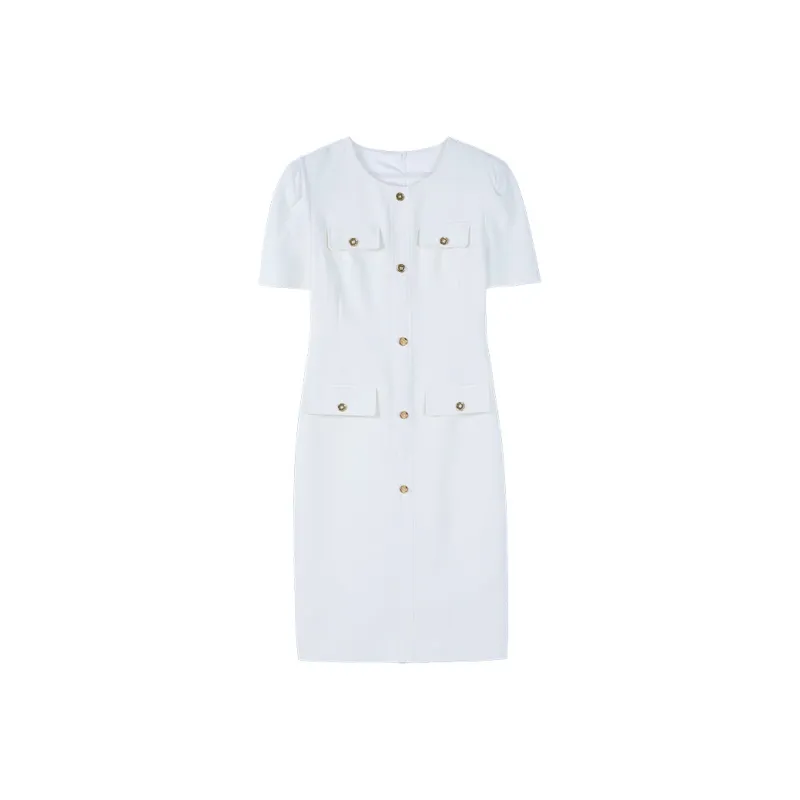 THE SEA LIFE Short Sleeved Dress Women's Camellia White-0