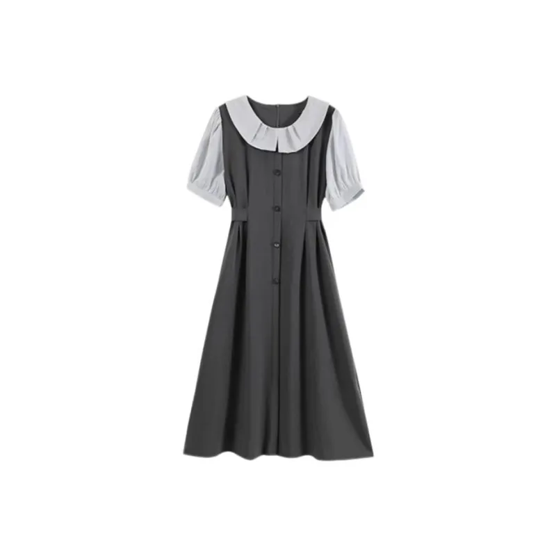 Local Gal Short Sleeved Dresses Women's Gray-0