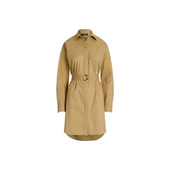 LAUREN RALPH LAUREN FW24 Long Sleeved Dress Women's Birch Brown