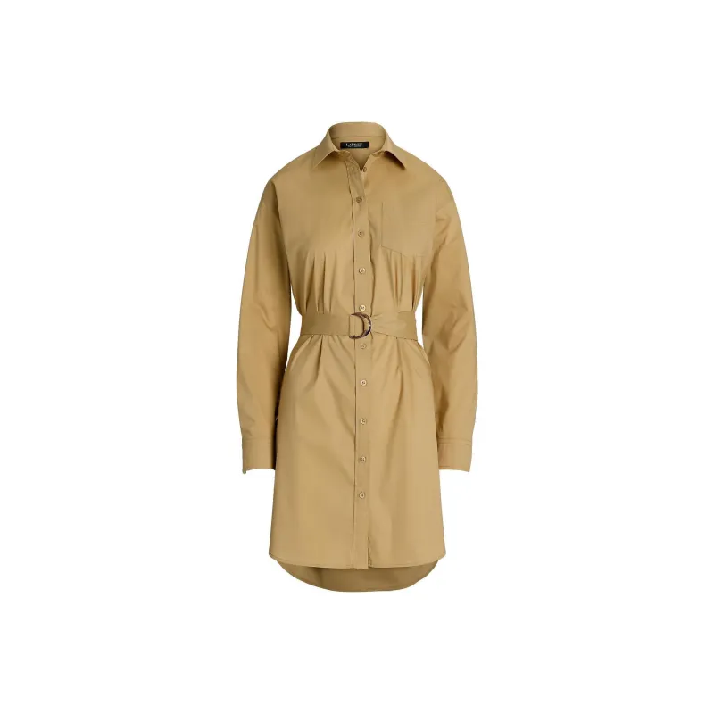 LAUREN RALPH LAUREN FW24 Long Sleeved Dress Women's Birch Brown-0
