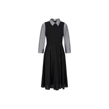 JZ. ANNAKRO Long Sleeved Dresses Women's Plain Black