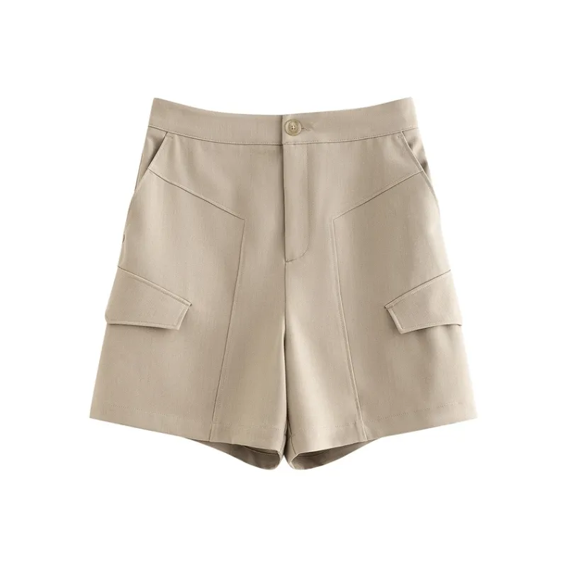 Initial Language Casual Shorts Women's-5
