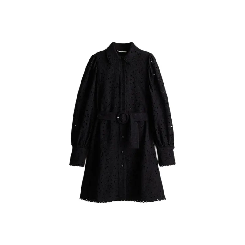H&M Long Sleeved Dresses Women's Black-0