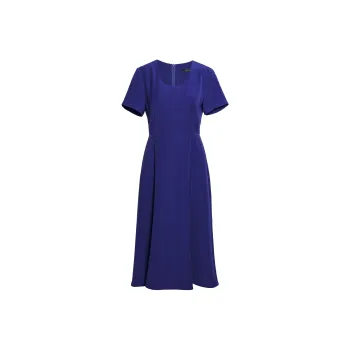 ROEYSHOUSE Short Sleeved Dress Women's Blue Purple