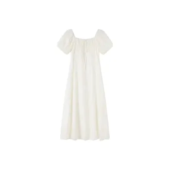 GULIANFEI Short Sleeved Dress Women's Apricot