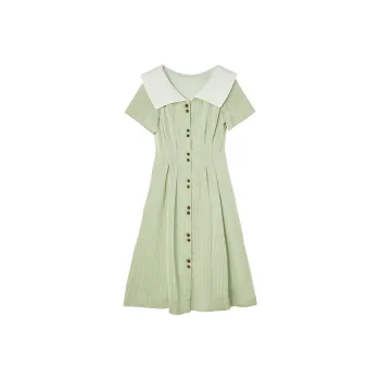 ANNECHEN Short Sleeved Dress Women's Green