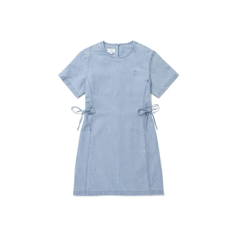 COVERNAT SS24 Short Sleeved Dress Women's Light Blue-0