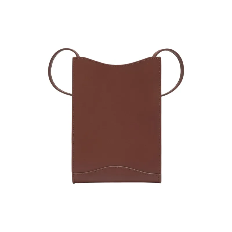 A.P.C Jamie Cow Leather Shoulder Bag, Crossbody Bag Women's Brown-2