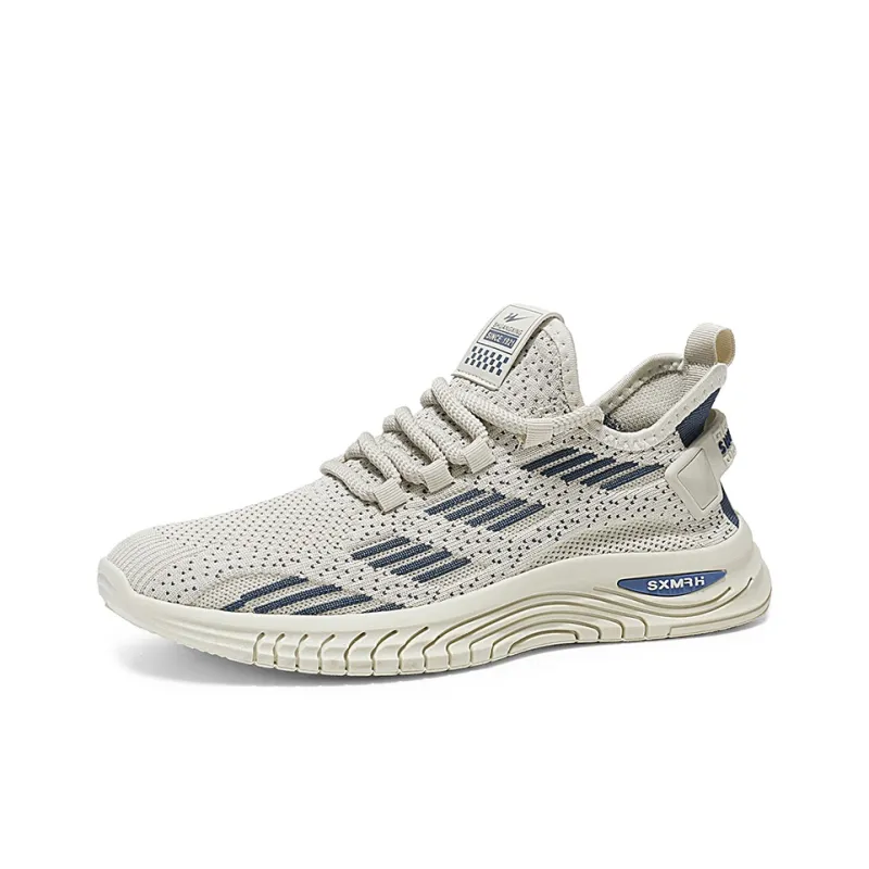 Binary Wear resistant, Lightweight, Breathable, And Non slip. Low Top Casual Shoes Men's Beige-2