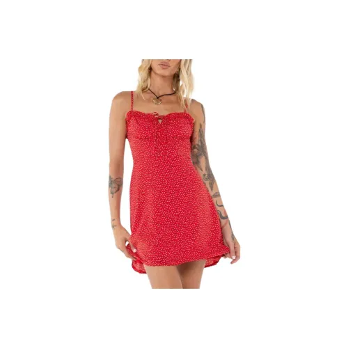 PRINCESS POLLY LOVE BIRDS MINI DRESS Slip Dresses Women's RED/Red