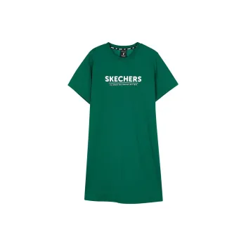 Skechers SS24 Short Sleeved Dresses Women's Evergreen