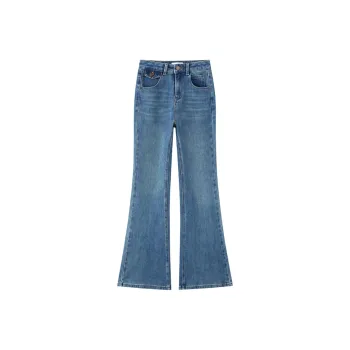 Luqingyi Jeans Women's Blue