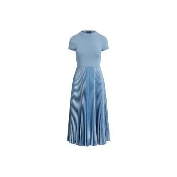 Polo Ralph Lauren SS24 Short Sleeved Dress Women's Blue