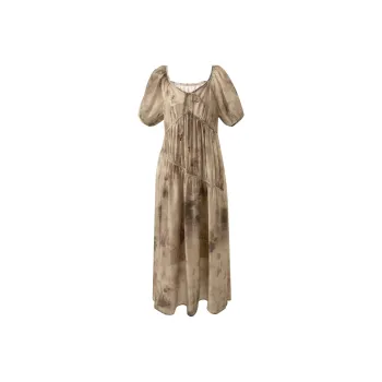3COLOUR Short Sleeved Dress Women's Hazelnut Brown Floral