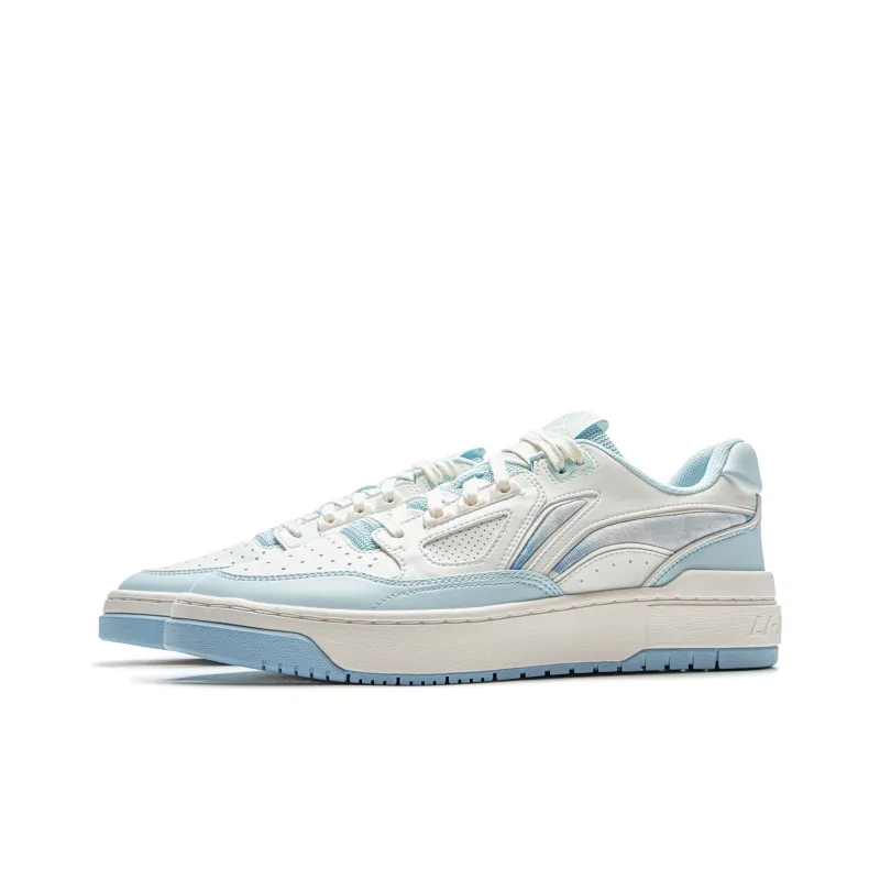 LiNing New Arrival Anti Slip Wear Resistant Low Top Skateboard Shoes Unisex White Blue-2