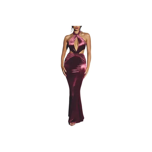 OH POLLY ADRIANA Sleeveless Dress Women's Wine/Burgundy