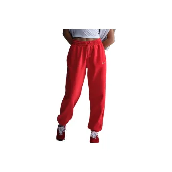 Nike Sportswear Phoenix FleeceSwoosh Knitted Sports Pants Women's Red