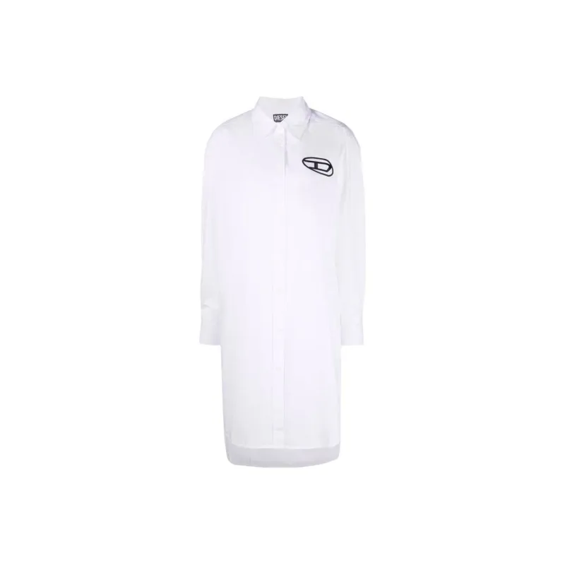 DIESEL Long-Sleeved Dresses Women's White-0