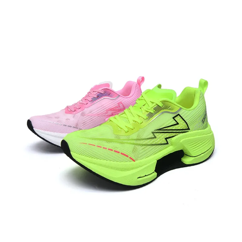KZANSI Low Top Running Shoes Unisex Pink Green-0