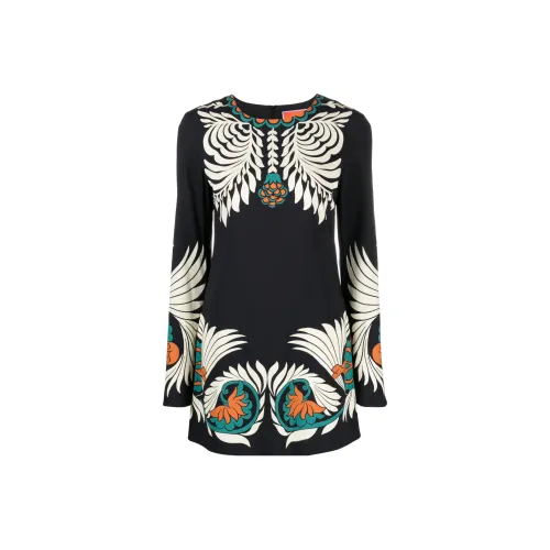 La DOUBLEJ. Swing Chain link Print Middi Dress
