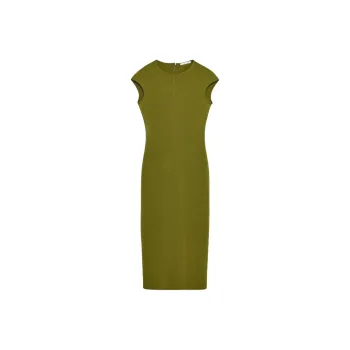 ZARA Short Sleeved Dress Women's Olive Green