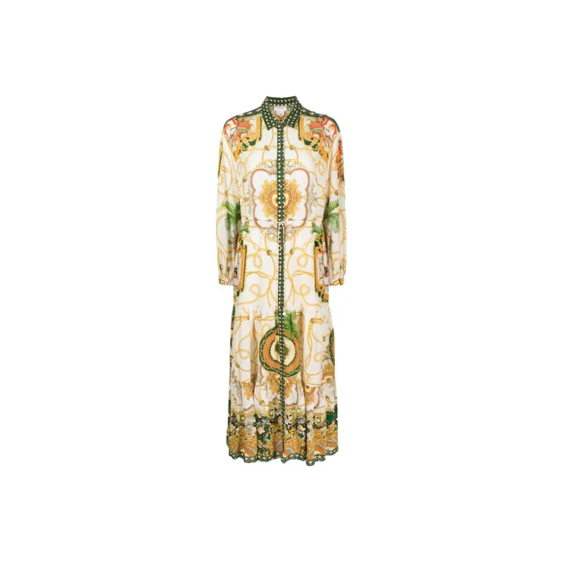 Camilla My Sweet Devotion-print Silk Dress-0