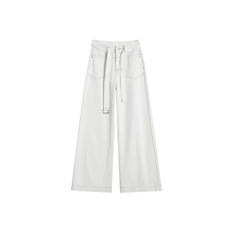 FAWENXIANGZI Jeans Women's White-0