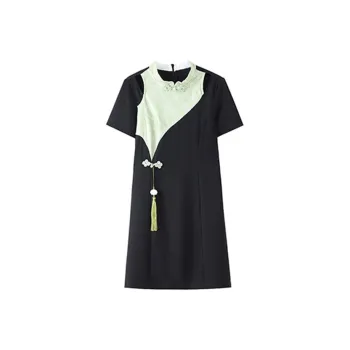 COVT Short Sleeved Dresses Women's Black & Green