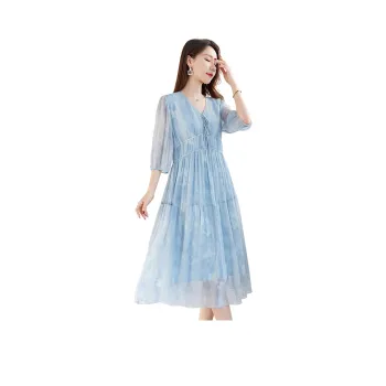 Yi Mengyuan Silk Short Sleeved Dress Women's